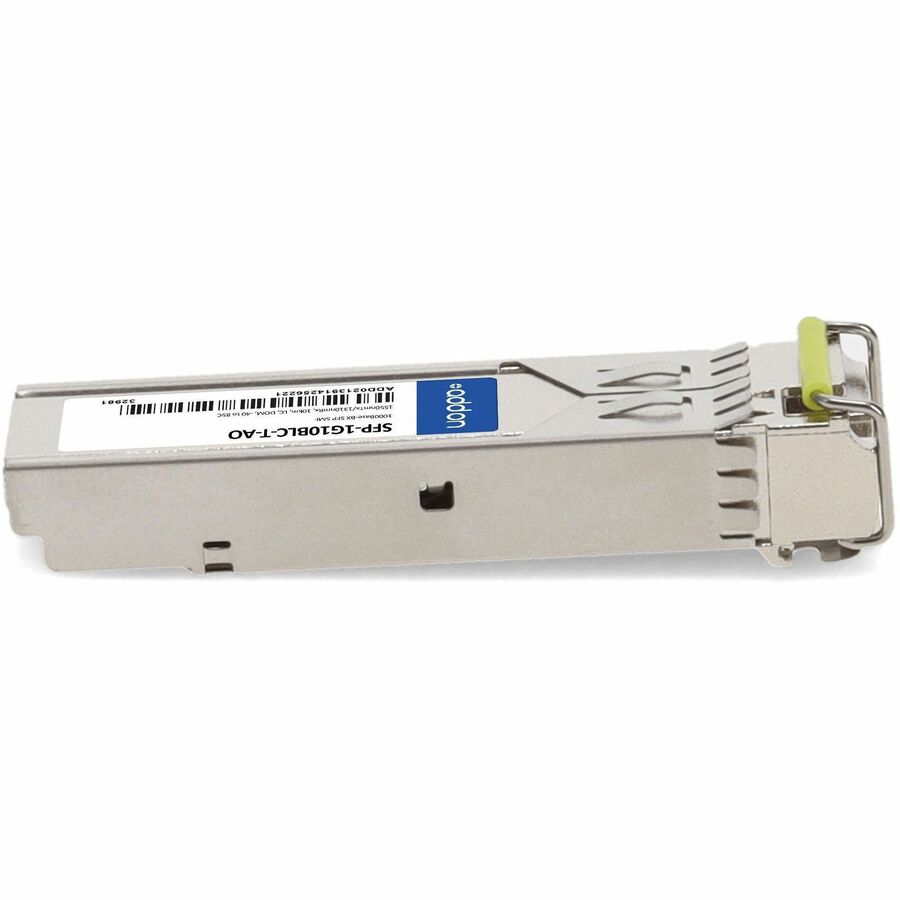 AddOn Moxa SFP-1G10BLC-T Compatible TAA 1000Base-BX SFP Transceiver (SMF, 1550nmTx/1310nmRx, 10km, LC, -40 to 85C)