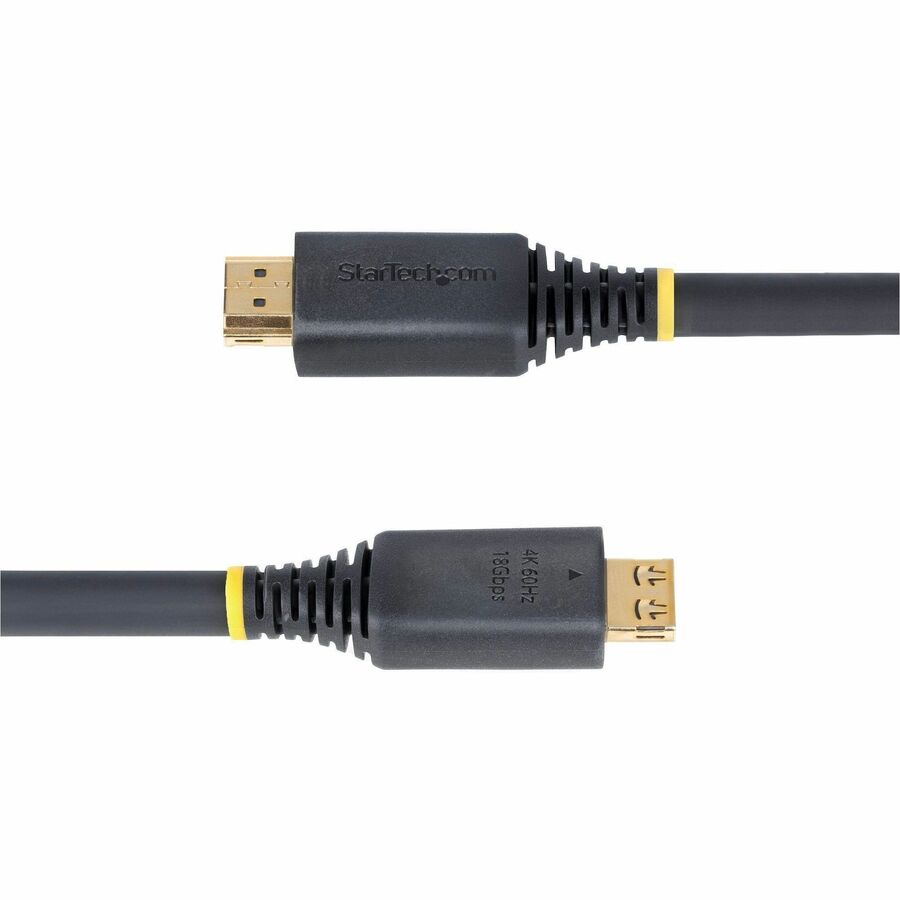 StarTech.com 20ft (6m) Active High Speed HDMI Cable with Gripping Connectors, 4K 60Hz/1440p 144Hz 18Gbps, UHD HDMI 2.0 Cord, TPE Jacket