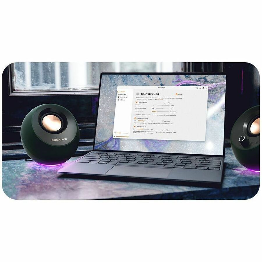 Creative Pebble Pro 2.0 Bluetooth Speaker System - 10 W RMS - Black