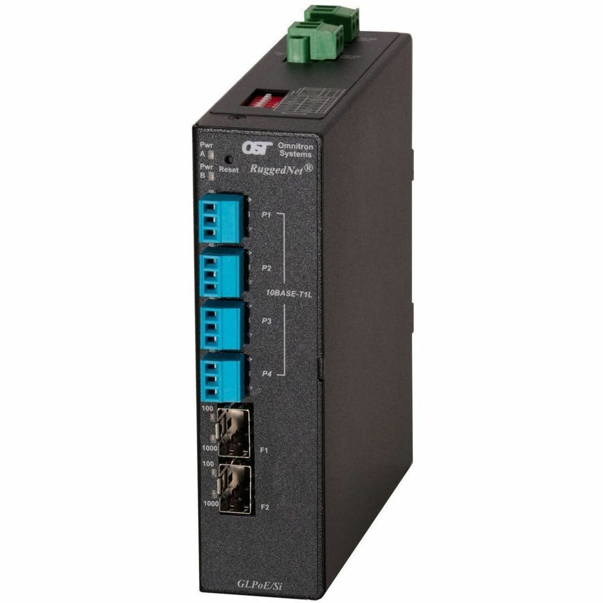 Omnitron Systems RuggedNet GLPoE/Si Unmanaged Single Pair Power Over Ethernet Switch