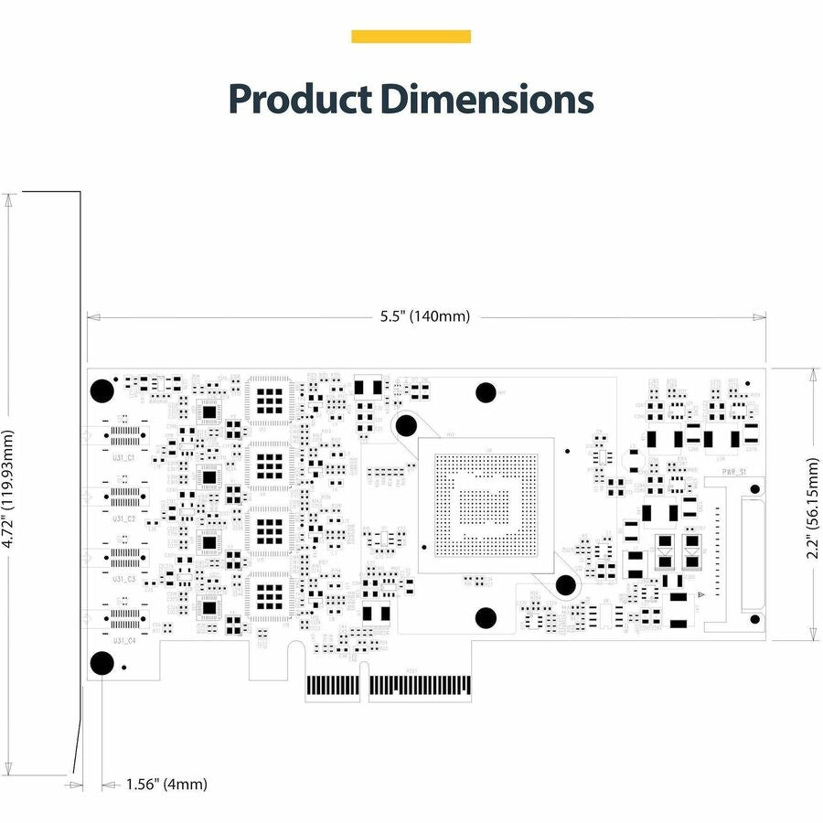 4-Port USB-C 10Gb PCIe Card