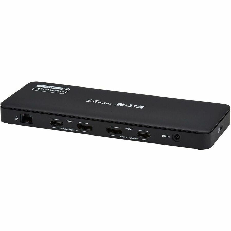 Eaton Tripp Lite Series USB-C Universal Dock, Dual Display - 4K HDMI and DisplayPort, USB 3.2 Gen 1 Hub, GbE, 100W PD Charging