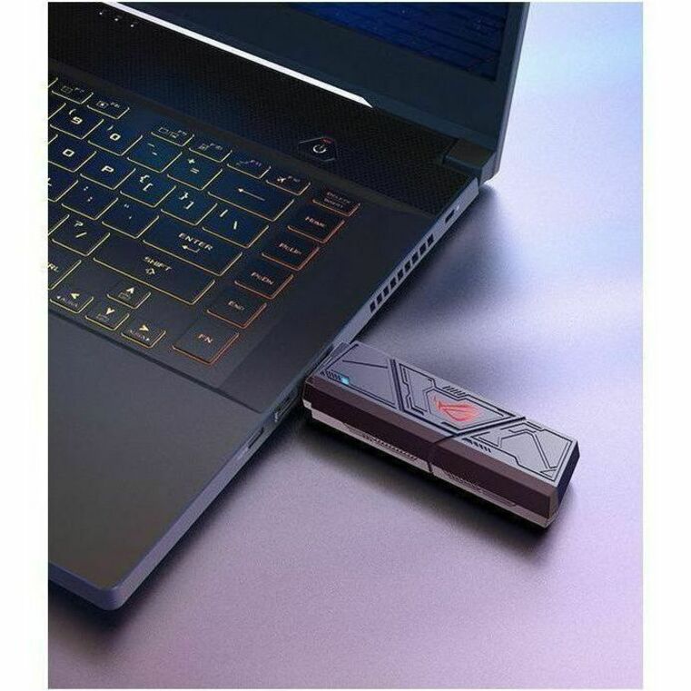 Asus ROG ROG USB-BE92 IEEE 802.11a/b/g/n/ac/ax/be Tri Band Wi-Fi Adapter for Notebook, Desktop Computer, Tablet