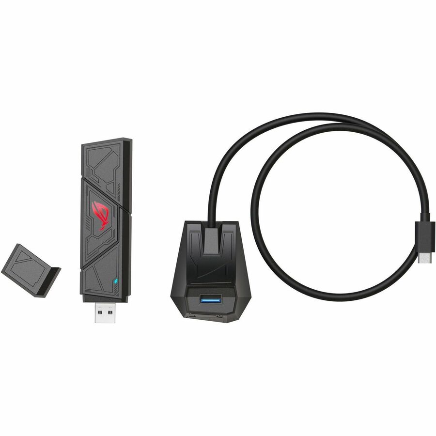 Asus ROG ROG USB-BE92 IEEE 802.11a/b/g/n/ac/ax/be Tri Band Wi-Fi Adapter for Notebook, Desktop Computer, Tablet