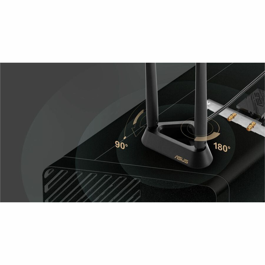 Asus PCE-BE90BT IEEE 802.11be Bluetooth 5.4 Tri Band Wi-Fi/Bluetooth Combo Adapter for Router, Desktop Computer