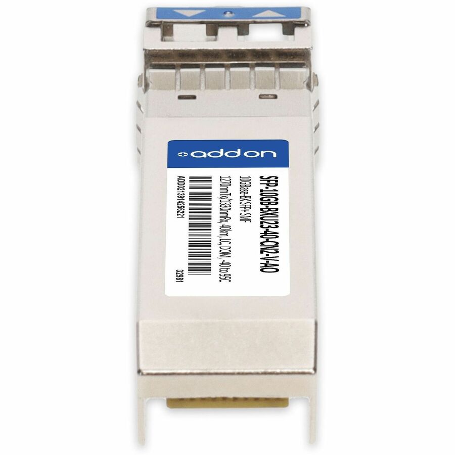 AddOn Ciena Compatible TAA 10GBase-BX SFP+ Transceiver (SMF, 1270nmTx/1330nmRx, 40km, LC, DOM, -40 to 95C)