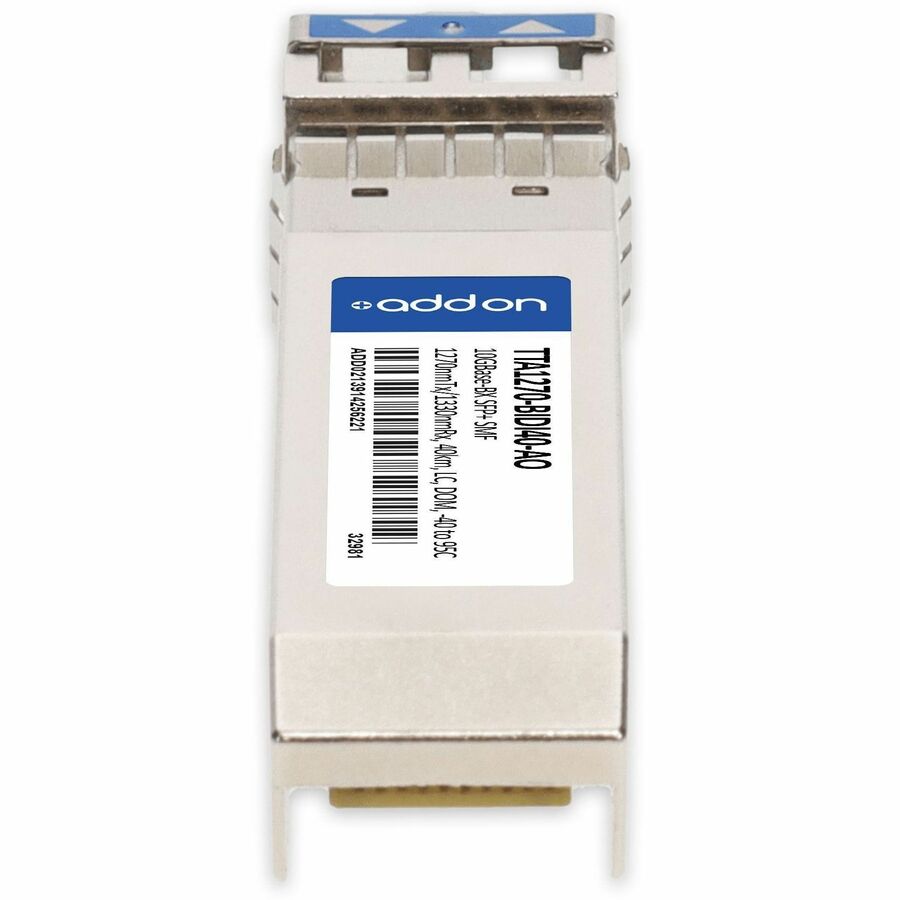 AddOn Commscope TTA1270-BIDI40 Compatible TAA 10GBase-BX SFP+ Transceiver (SMF, 1270nmTx/1330nmRx, 40km, LC, DOM, -40 to 95C)