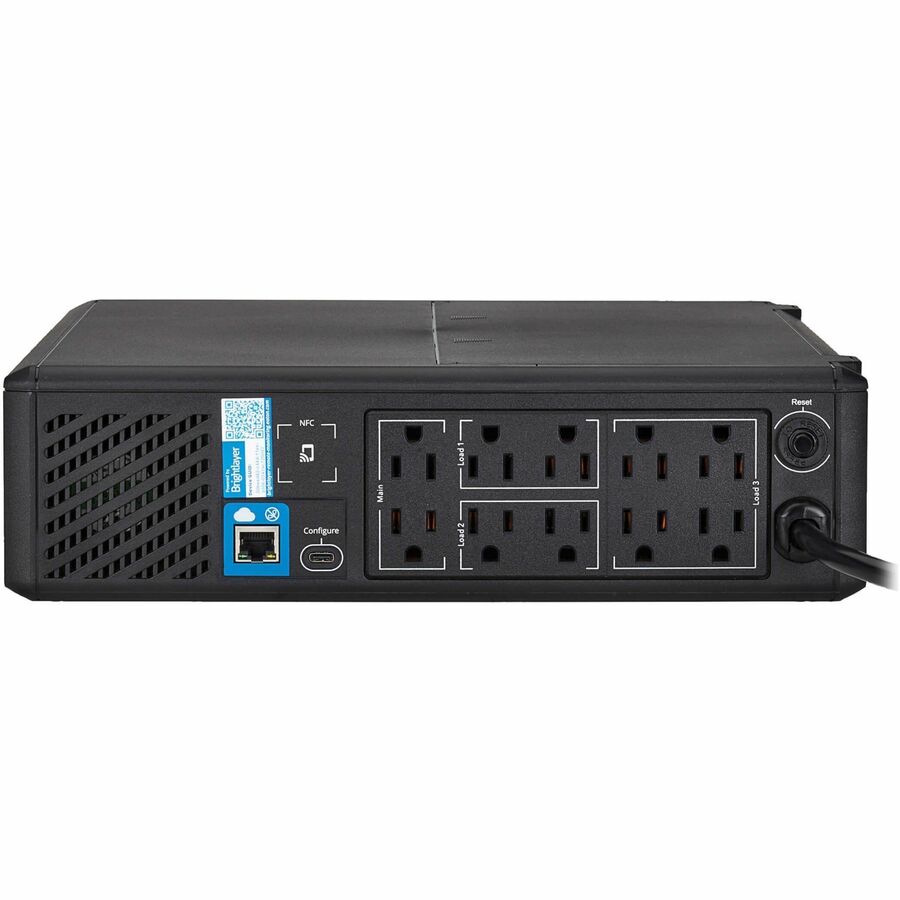 Eaton Tripp Lite Series 1500VA 1050W 120V Line-Interactive Pure Sine Wave Cloud-Connected UPS with Remote Monitoring - 10 NEMA 5-15R Outlets (Surge and Battery Backup), LCD, 5-15P Plug, Tower