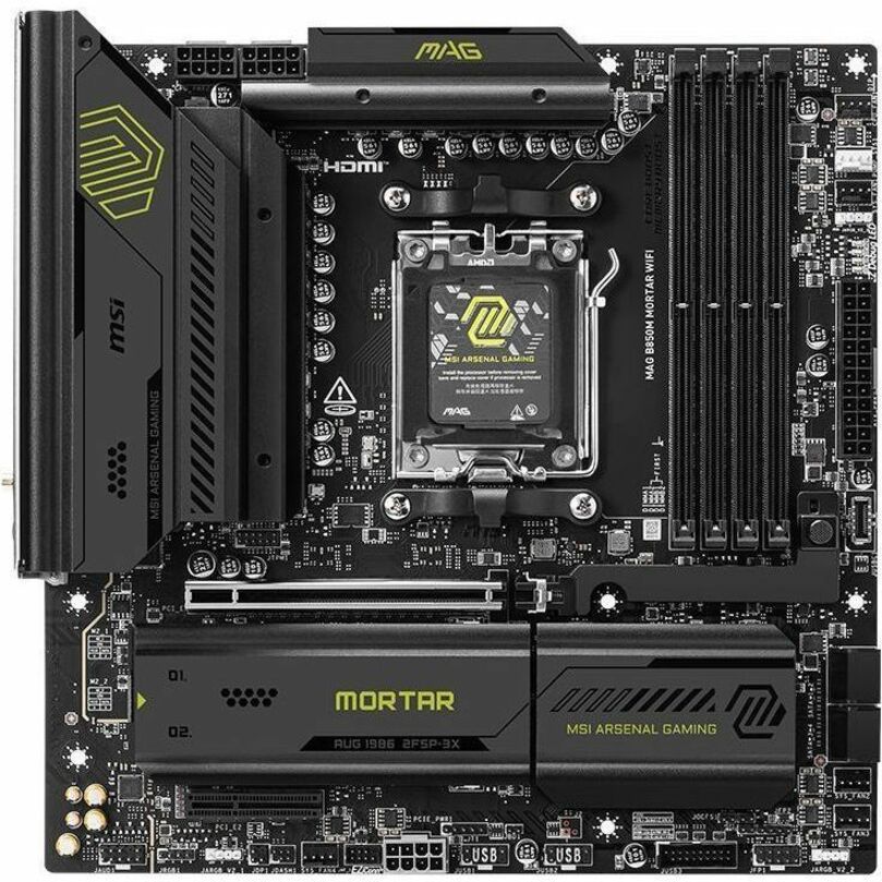 MSI MAG B850M MORTAR WIFI Gaming Desktop Motherboard - AMD B850 Chipset - Socket AM5 - Micro ATX