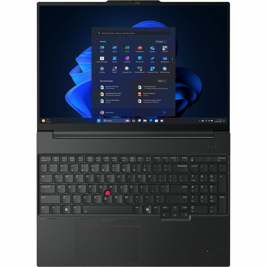 Lenovo ThinkPad E16 Gen 3 21ST0004US 16" Notebook - WUXGA - AMD Ryzen 7 250 - 16 GB - 512 GB SSD - English Keyboard - Black