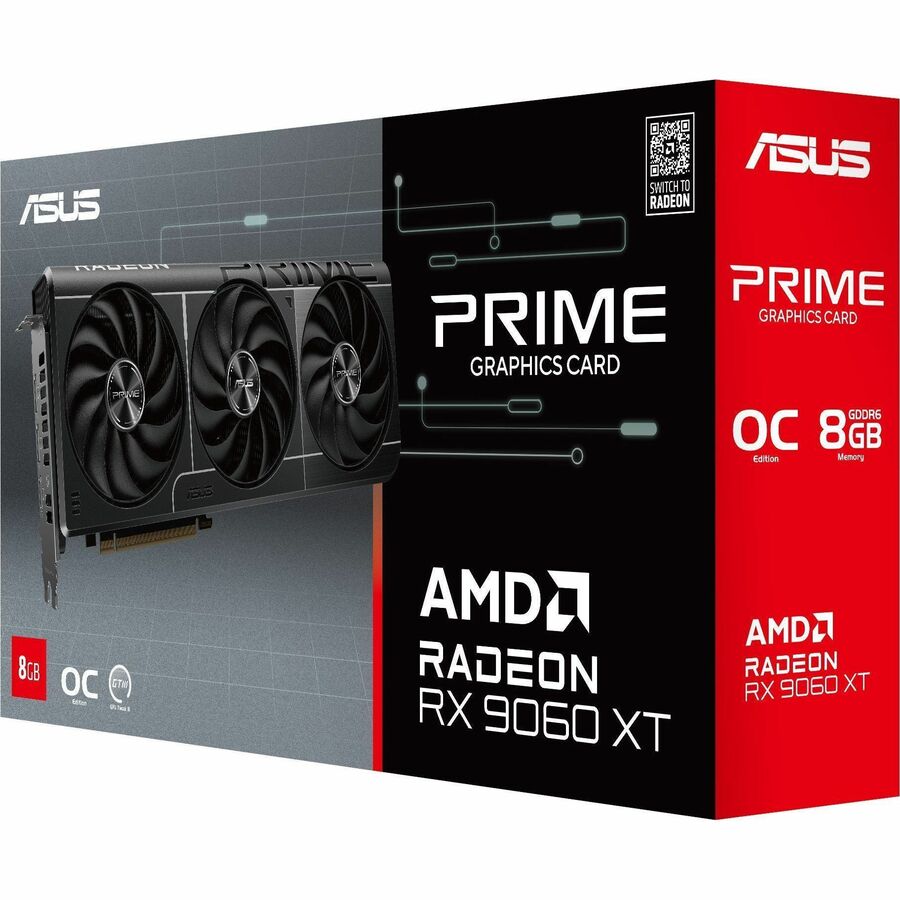 Asus AMD Radeon 9060 XT Graphic Card - 8 GB GDDR6