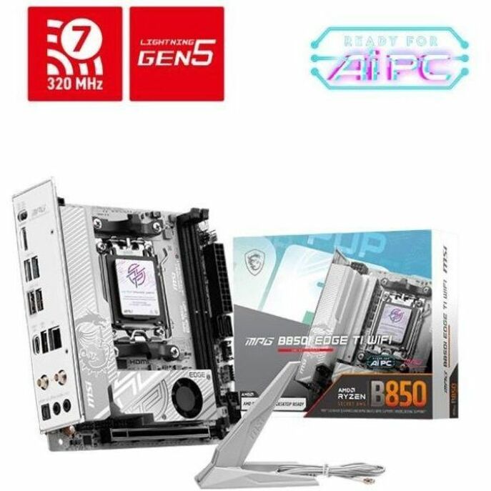MSI MPG B850I EDGE TI WIFI Gaming Desktop Motherboard - AMD B850 Chipset - Socket AM5 - Mini ITX