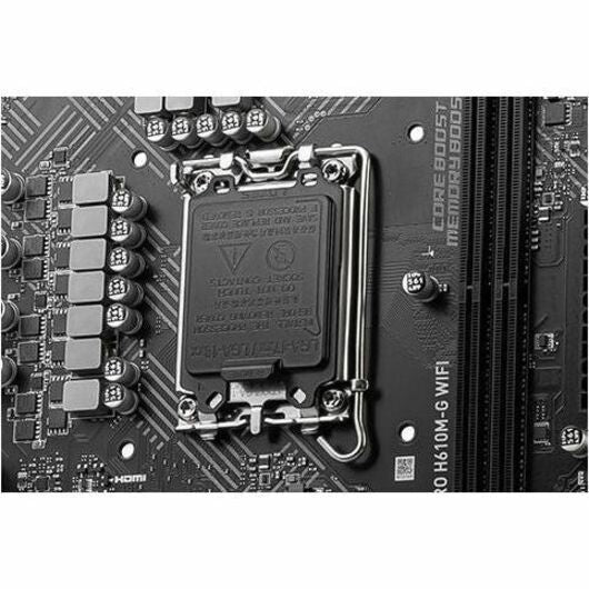 MSI PRO H610M-G WIFI Gaming Desktop Motherboard - Intel H610 Chipset - Socket LGA-1700 - Micro ATX