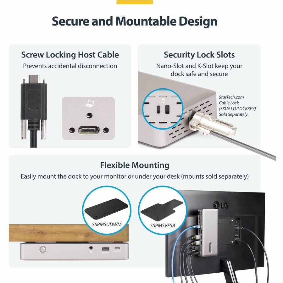 3x Monitor USB4 Dock, 100W PD