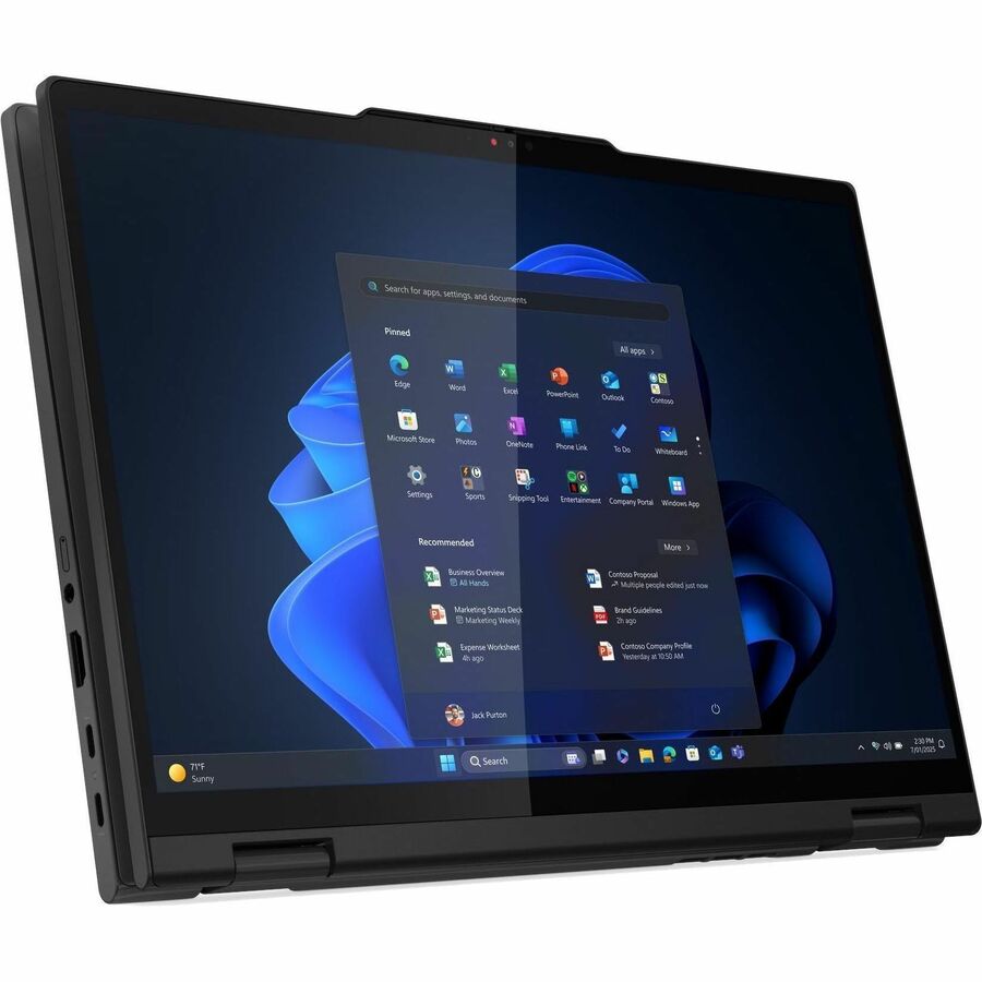 Lenovo ThinkPad T14s Gen 1 21R30012US 14" Touchscreen Convertible 2 in 1 Notebook - WUXGA - Intel Core Ultra 7 2nd Gen 265U - vPro Technology - 32 GB - 1 TB SSD - English Keyboard - Black