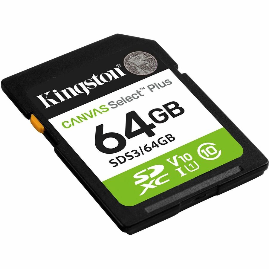 Kingston Canvas Select Plus 64 GB Class 10/UHS-I (U1) V10 SDXC