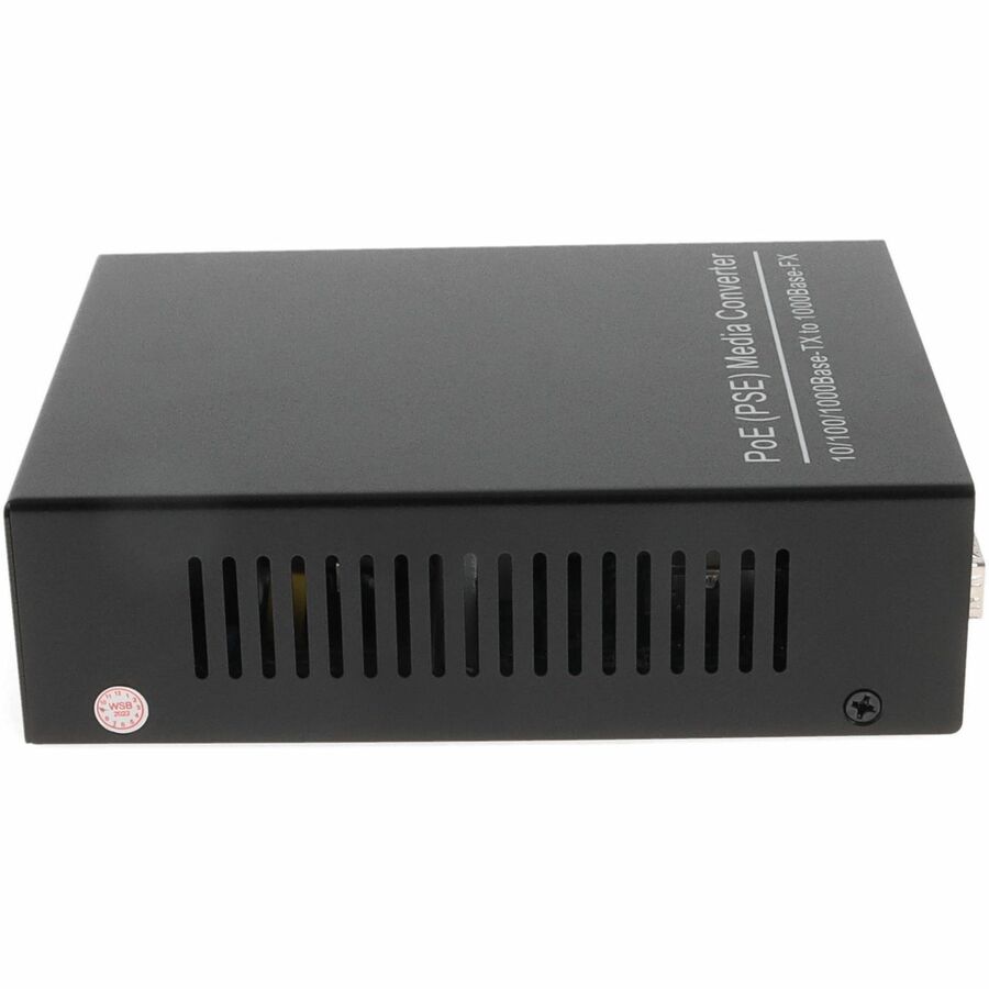 AddOn 10/100/1000Base-TX(RJ-45) to Open SFP Port POE Media Converter