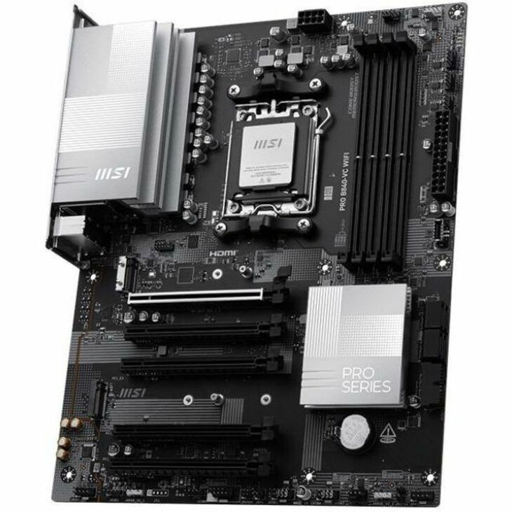 MSI Pro B840-VC WIFI Gaming Desktop Motherboard - AMD B840 Chipset - Socket AM5 - ATX