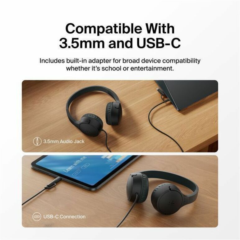 Belkin SoundForm Mini New Wired On-Ear Headphones for Kids