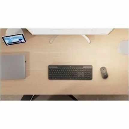 Logitech Signature Slim Solar+ K980 for Business, Wireless Keyboard, Quiet Typing, Secure Receiver, Bluetooth, Windows, Mac - Graphite