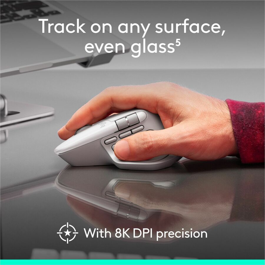 Logitech MX Master 4 for Mac, Ergonomic Bluetooth Mouse with Advanced Performance Haptic Feedback, Ultra-Fast Scrolling, USB-C Charging, MacOS, iPadOS, Windows - space black