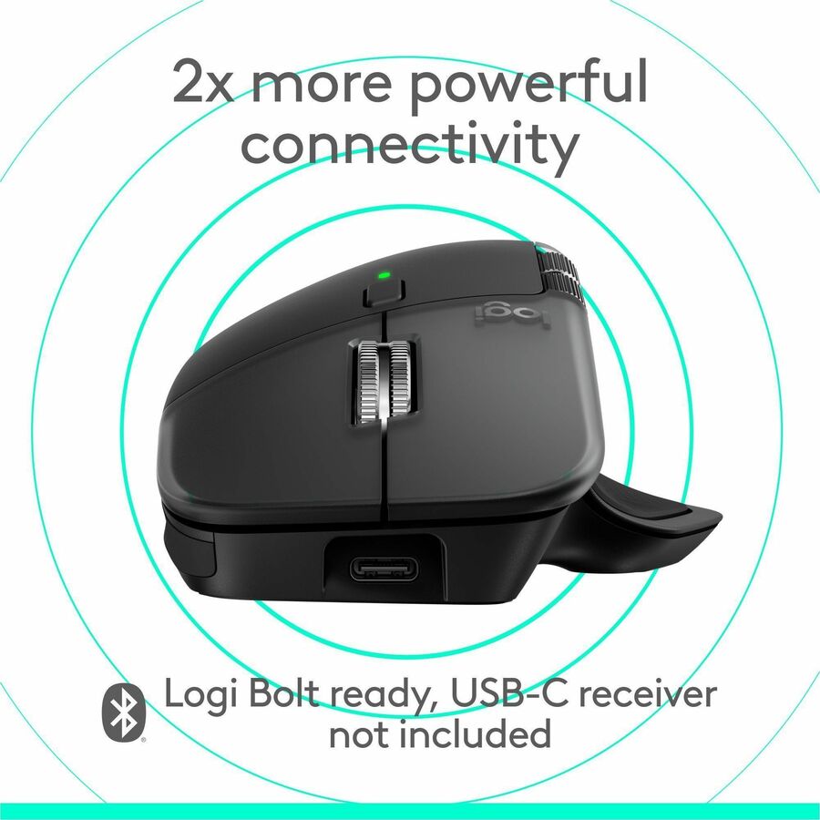 Logitech MX Master 4 for Mac, Ergonomic Bluetooth Mouse with Advanced Performance Haptic Feedback, Ultra-Fast Scrolling, USB-C Charging, MacOS, iPadOS, Windows - space black