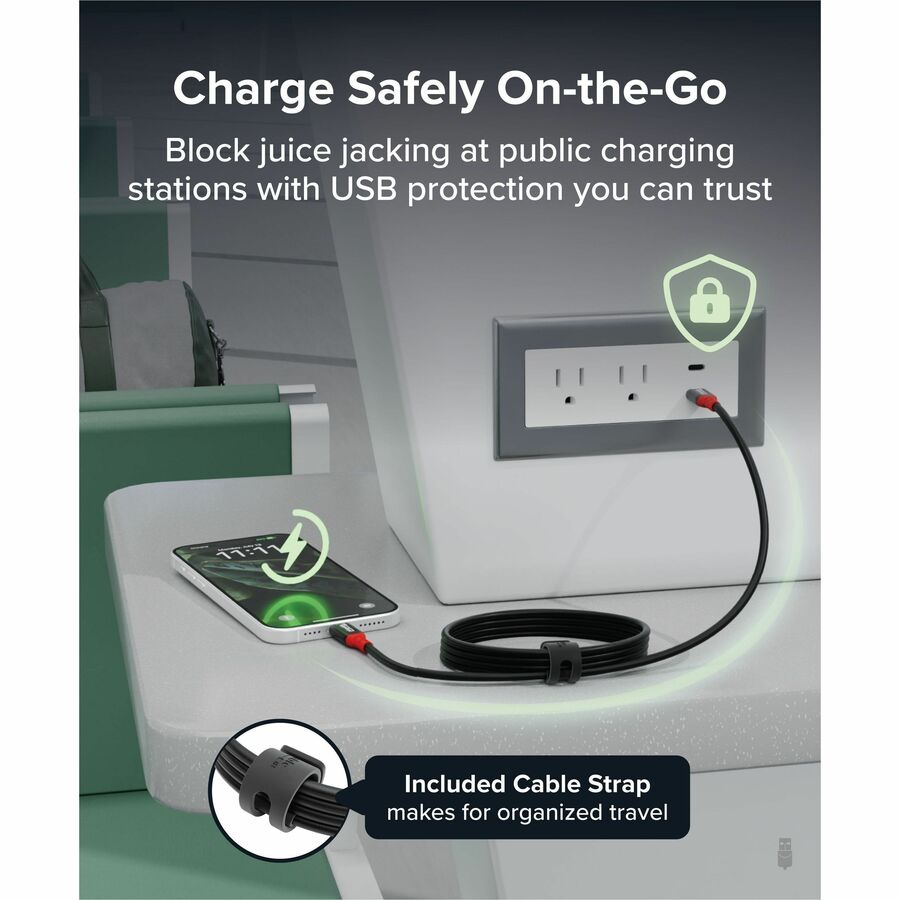 Plugable USB C to USB C Cable, Data Blocker Charge Only Cable (2m/6.6ft): 240W Safe Fast Charging