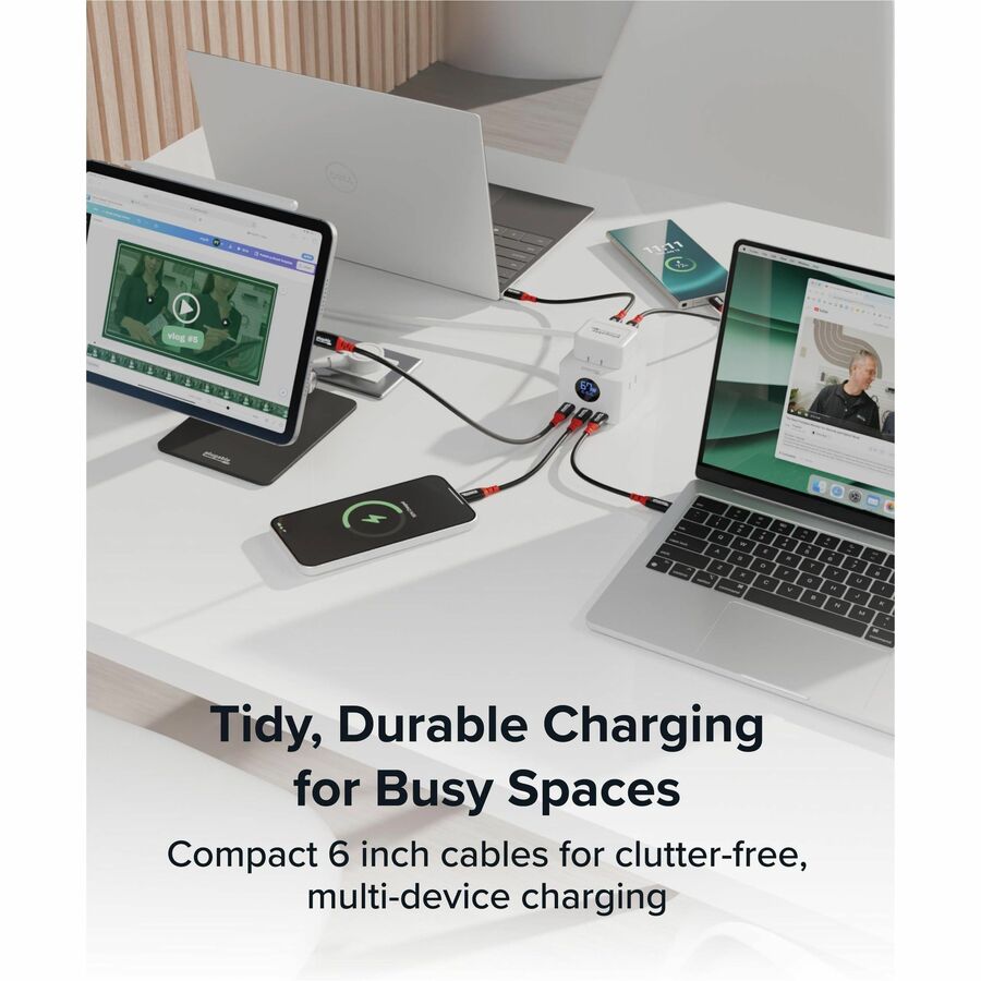 Plugable USB C to USB C Cable, Data Blocker Charge Only Cable 6in (Pack of 5): 240W Safe Charging