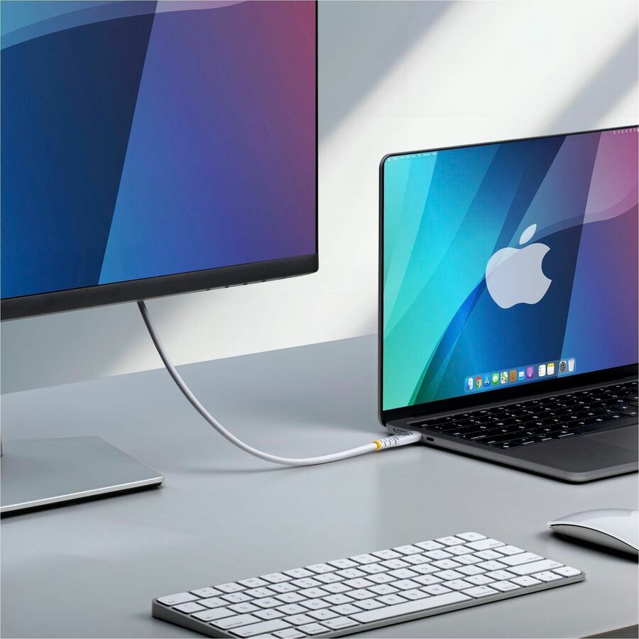 StarTech.com 2m (6.6ft) USB4 Cable, 20Gbps, USB-IF Certified USB-C Cable, 240W PD EPR, 4K 120Hz DP 1.4, TPE Jacket, White USB-C Cord