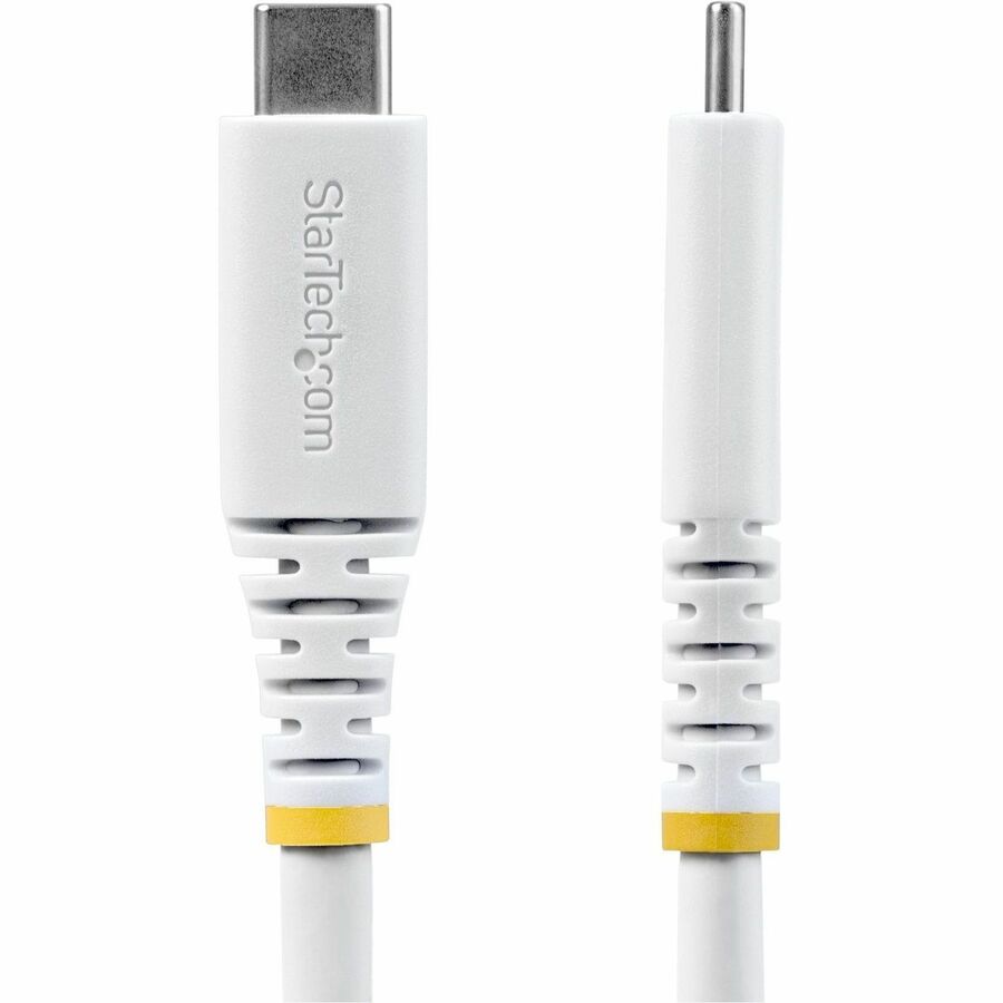 StarTech.com 2m (6.6ft) USB4 Cable, 20Gbps, USB-IF Certified USB-C Cable, 240W PD EPR, 4K 120Hz DP 1.4, TPE Jacket, White USB-C Cord