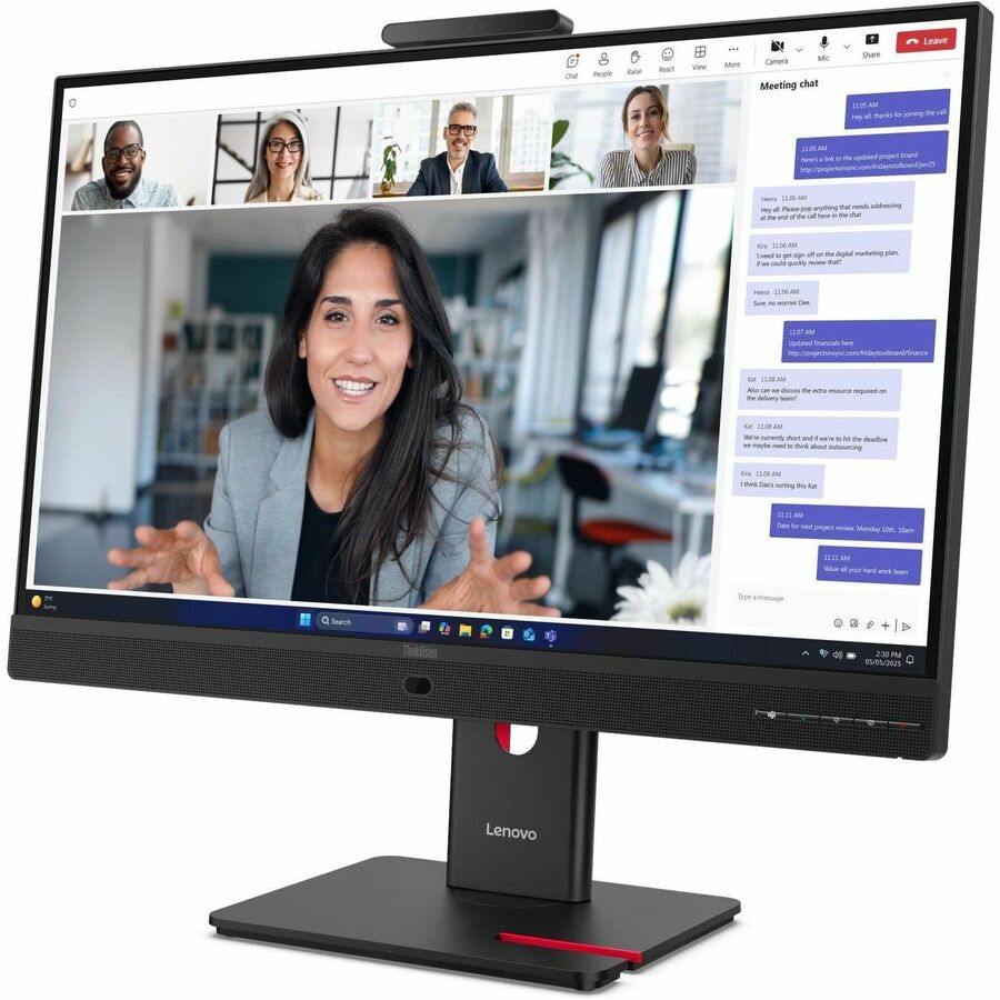 Lenovo ThinkVision T27QD-4v 27" Class Webcam WQHD LED Monitor - 16:9 - Eclipse Black