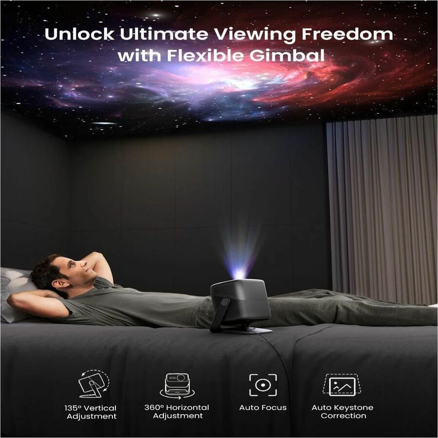 JMGO N1S Ultimate 3D DLP Projector - Portable, Wall Mountable, Ceiling Mountable