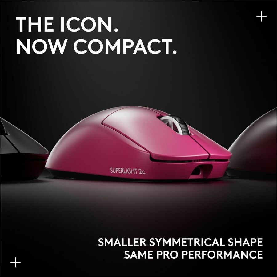Logitech G PRO X SUPERLIGHT 2c wireless gaming mouse, 51 g pro-grade compact mouse with 5 programmable buttons, USB-C charging, 44K DPI sensor, up to 8 kHz polling for PC/Mac, Pink