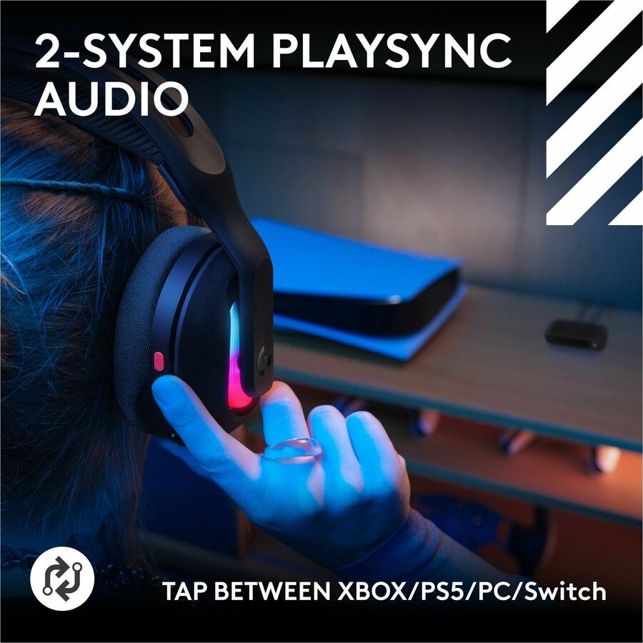Logitech G Astro A20 X LIGHTSPEED Wireless Gaming Headset for PS5, Xbox, Switch, PC with 2-system PLAYSYNC Audio, Bluetooth, LIGHTSYNC RGB - Black