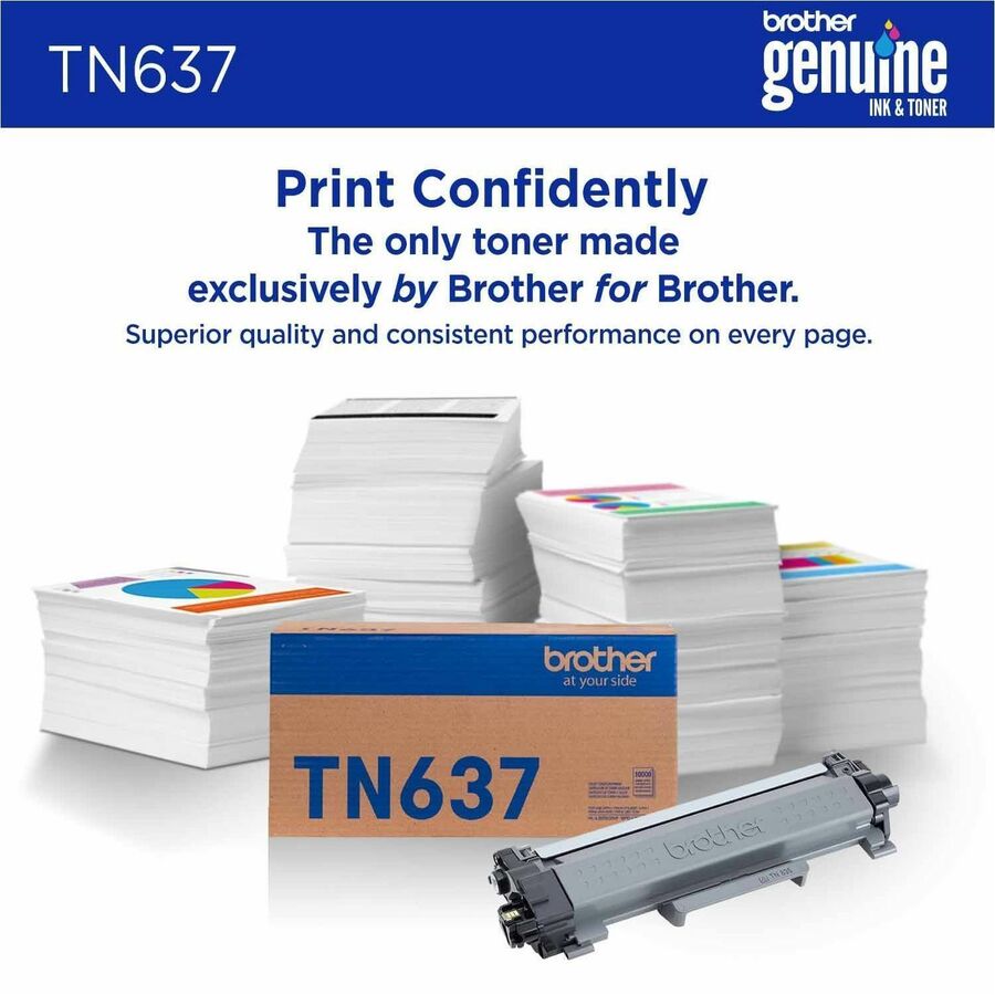 Brother TN637BK Original Ultra High Yield Laser Toner Cartridge - Black Pack