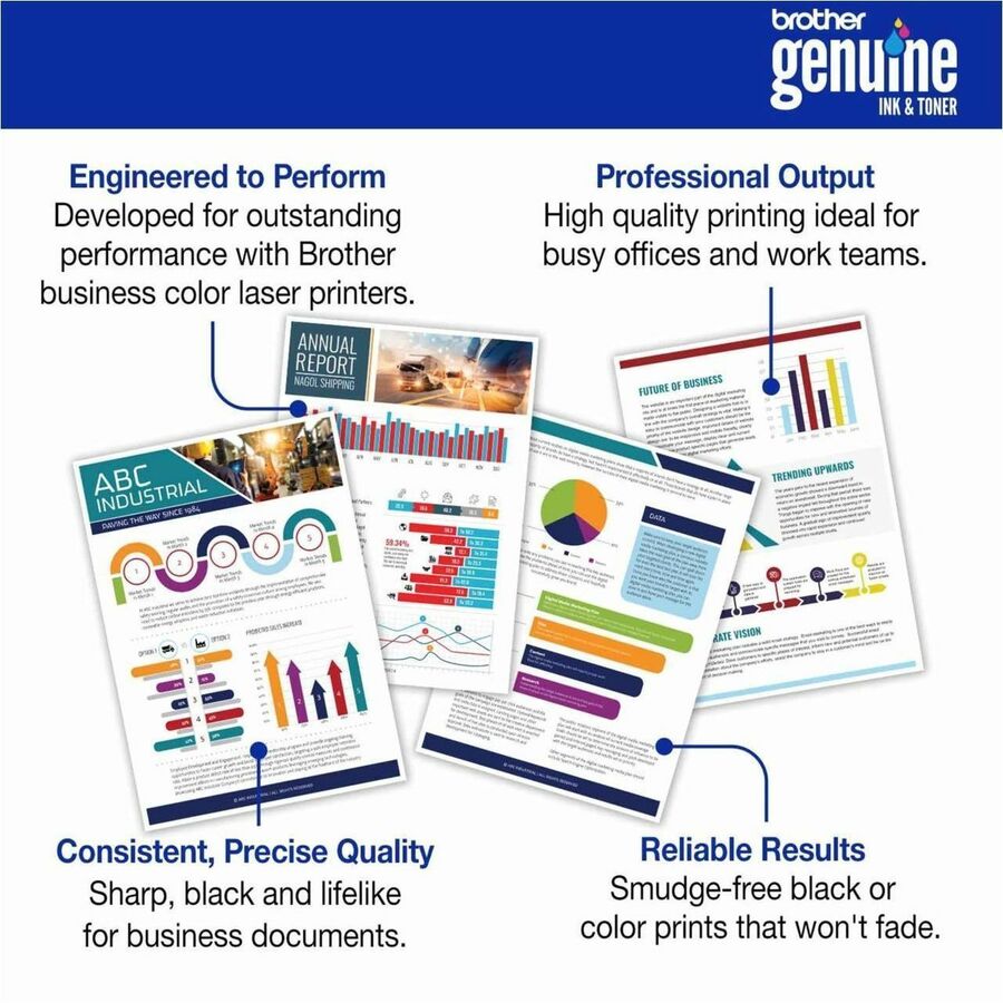 Brother TN635C Original Standard Yield Laser Toner Cartridge - Cyan - 1 Pack