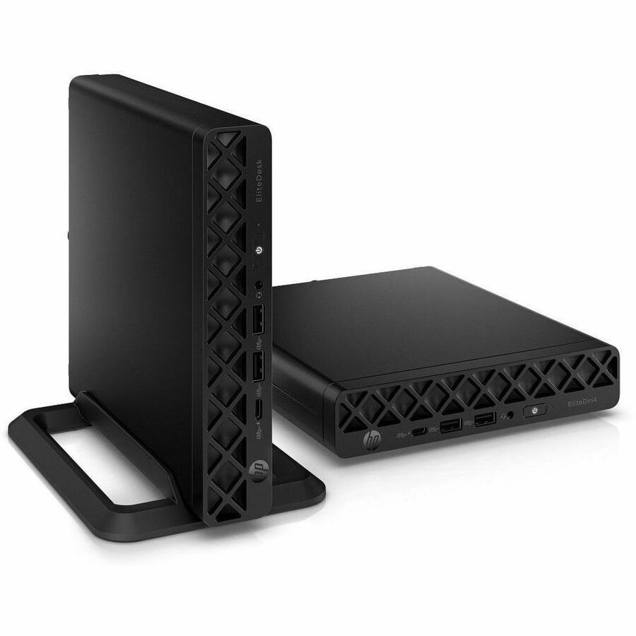 HP EliteDesk 8 G1a Desktop Computer - AMD Ryzen 5 220 - 16 GB - 512 GB PCI Express NVMe 4.0 x4 SSD - Mini PC - Jack Black