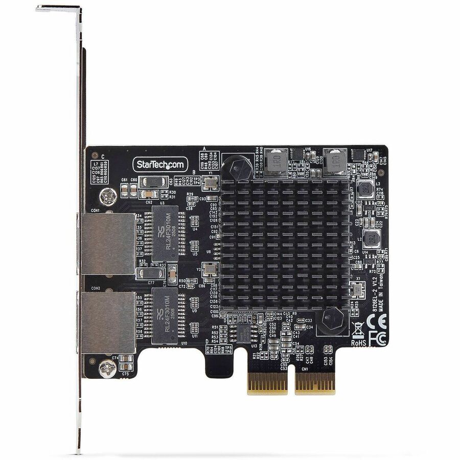 StarTech.com 2-Port 5G Gigabit PCIe Network Adapter Card, 5G/2.5G/1G/100M/10M, PCI Express NIC, Realtek RTL8126, Windows & Linux, TAA