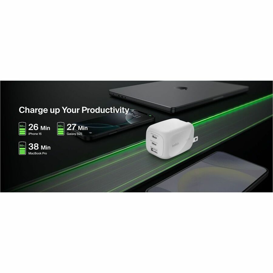 Belkin BoostCharge Pro 3-Port GaN Wall Charger 100W