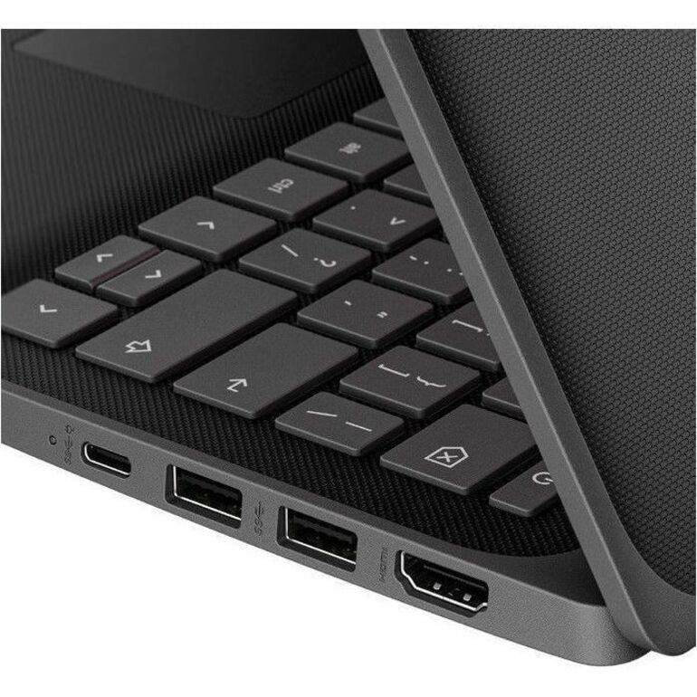 HP Fortis G10 11.6" Touchscreen Rugged Chromebook - HD - 60 Hz - Intel N-Series N100 - 8 GB - 64 GB Flash Memory - Jack Black