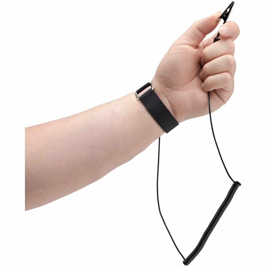 StarTech.com Antistatic Wrist Strap with Grounding Cable, ESD Electrostatic Discharge Band, 5ft / 1.5m Detachable Cord, TAA- Compliant