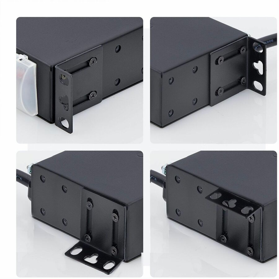 StarTech.com 13-Outlet Rackmount PDU, 1U Server Power Strip, 1x Front and 12x Rear Ports, Mounted Power Distribution Unit for 19in Racks