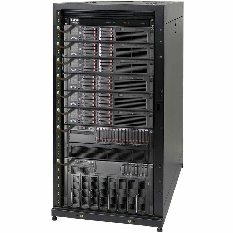 Eaton Tripp Lite Series 25U SmartRack Standard-Depth Half-Height Server Rack Enclosure, Doors and Side Panels