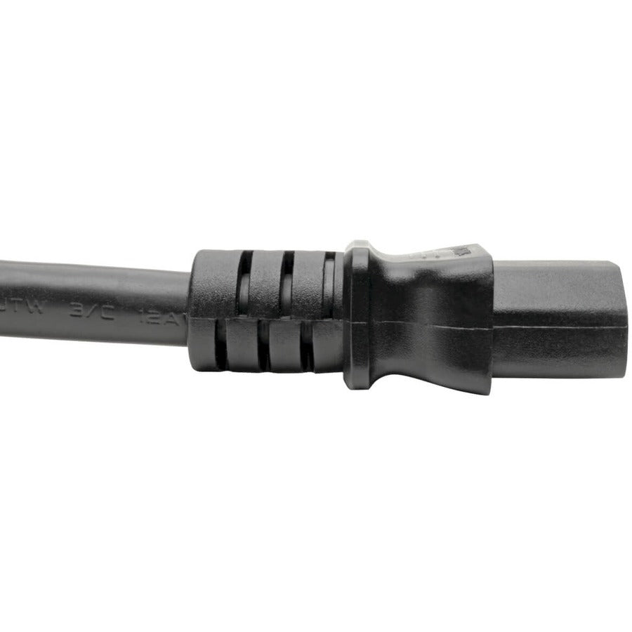 Eaton Tripp Lite Series C20 to C13 Power Cord for Computer - Heavy-Duty, 15A, 100-250V, 14 AWG, 7 ft. (2.13 m), Black