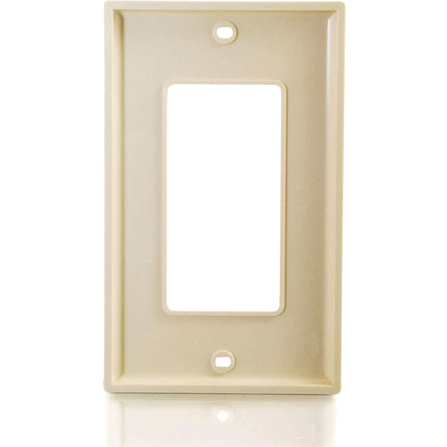 C2G Decorative Style Cutout Single Gang Wall Plate - Ivory