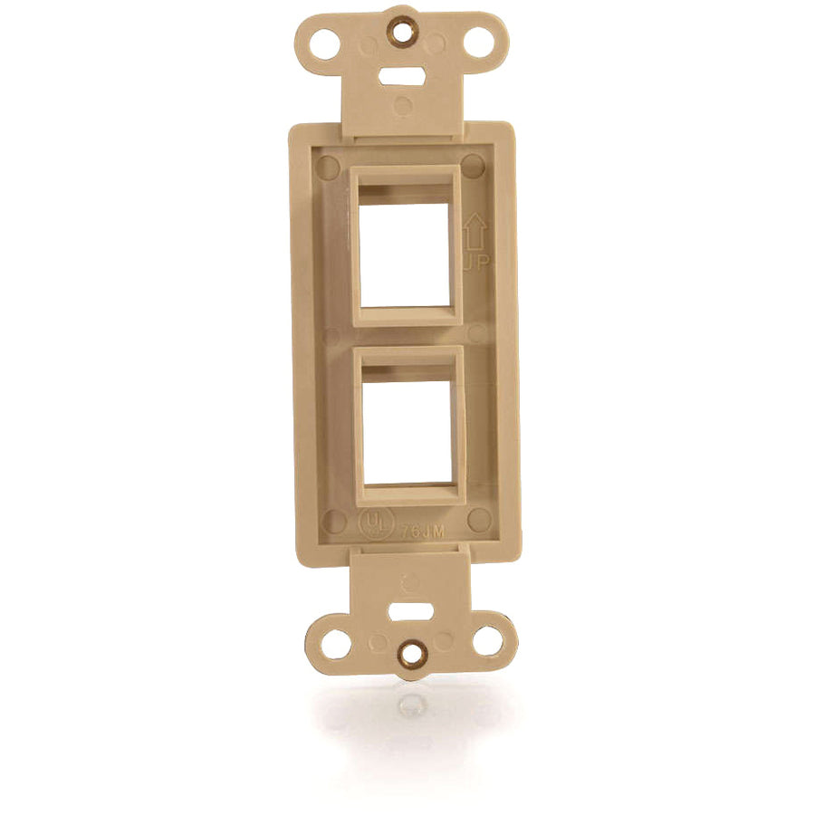C2G Two Port Keystone Decorative Style Wall Plate - Ivory