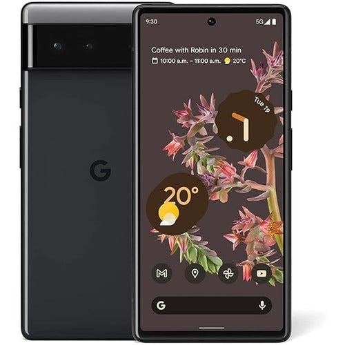 Google Pixel 6 Unlocked, Display: 6.40" AMOLED, 90Hz, HDR10+, 1080x2400px resolution, Memory: 128GB 8GB RAM, 256GB 8GB RAM; UFS 3.1, OS/Software: Android 12