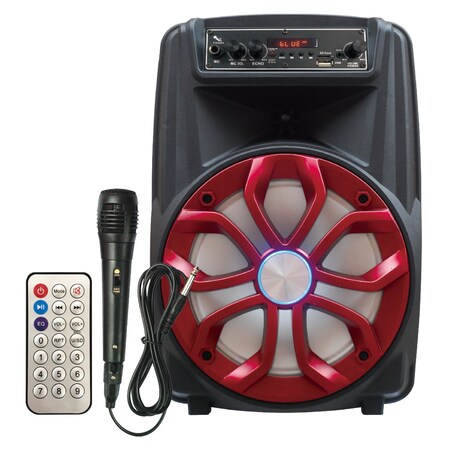 Ampd - Blast G6 8watt Bluetooth Speaker With Microphone And Remote - Red