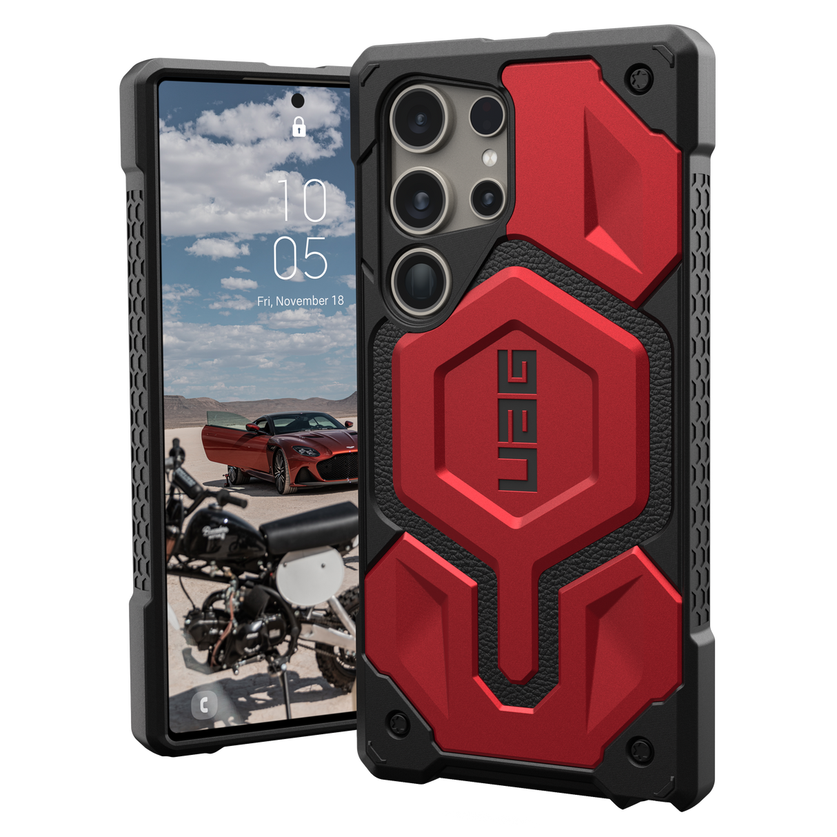 Urban Armor Gear Uag - Monarch Pro Case For Samsung Galaxy S24 Ultra - Crimson