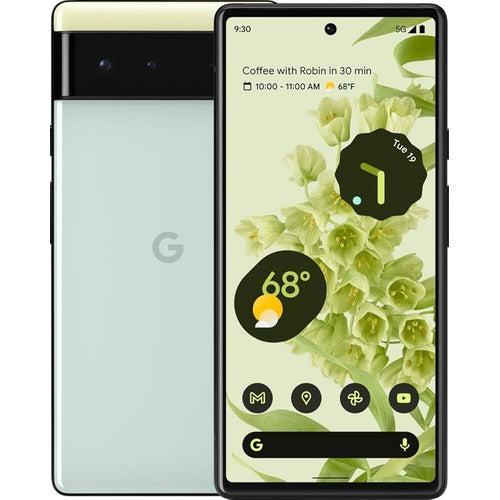 Google Pixel 6 Unlocked, Display: 6.40" AMOLED, 90Hz, HDR10+, 1080x2400px resolution, Memory: 128GB 8GB RAM, 256GB 8GB RAM; UFS 3.1, OS/Software: Android 12